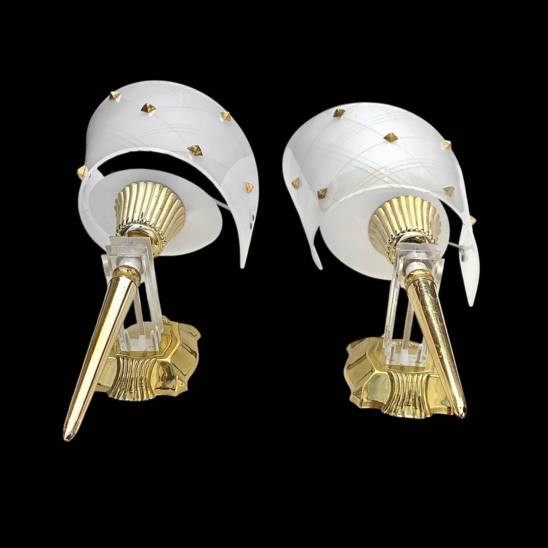 Pair of vintage wall lights – Rockabilly style – 50s/60s