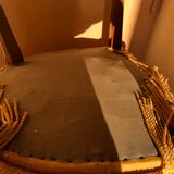 Yellow velvet toad armchair