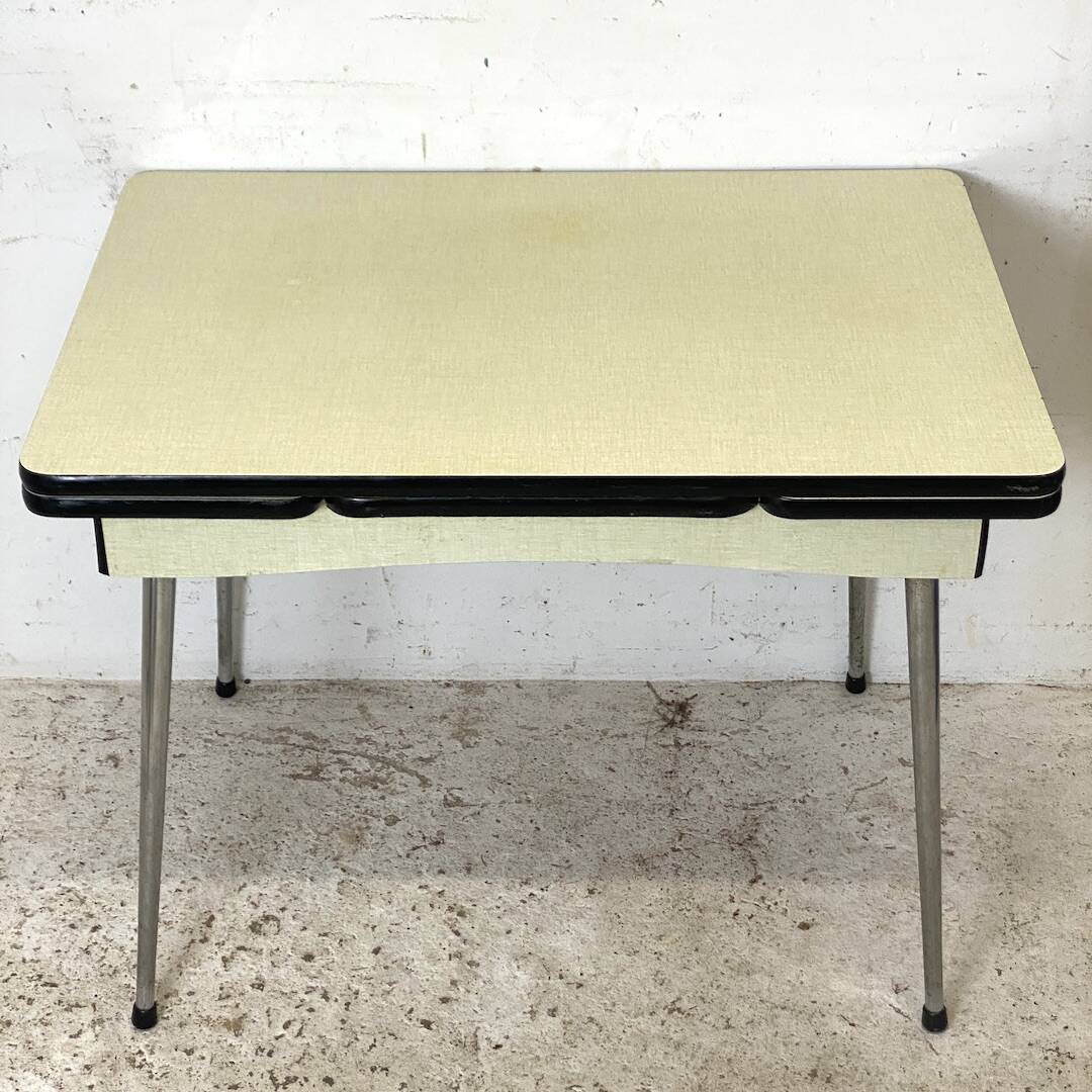Vintage Yellow Formica Table 1960's