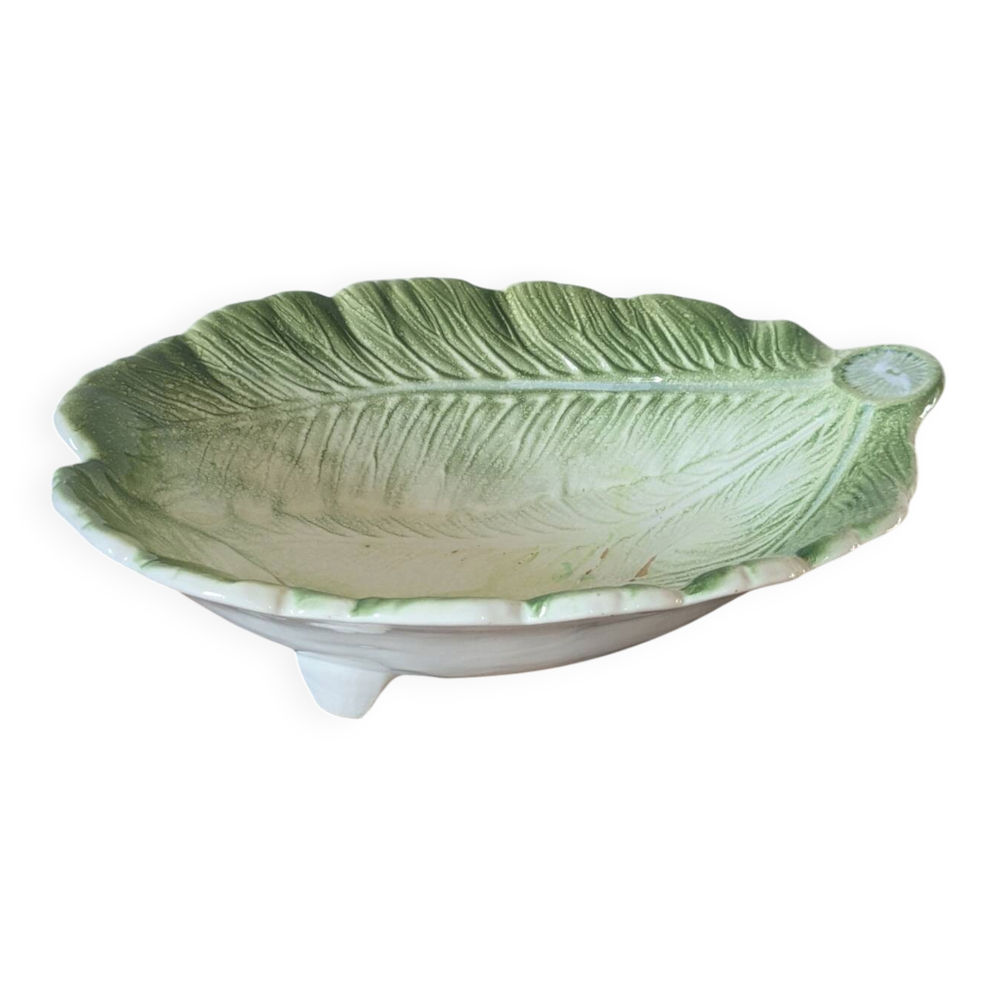 Plat vintage feuille de chou