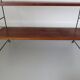 Scandinavian wall shelf modular wood and metal years 60 70