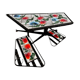 Vintage ceramic coffee table by Vallauris – floral and flat top
