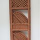 Corner shelf made of vintage braided natural fibers