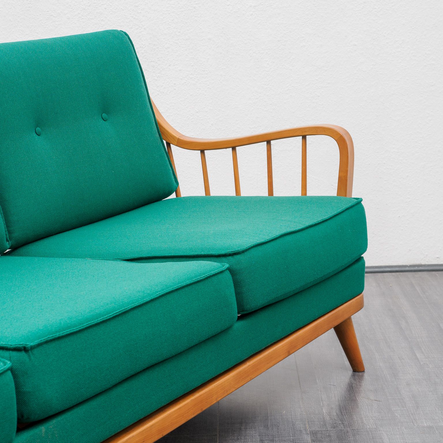 Knoll Antimott sofa, cherry wood, 1950