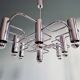 Chromed metal chandelier, design Gaetano Sciolari, 70s