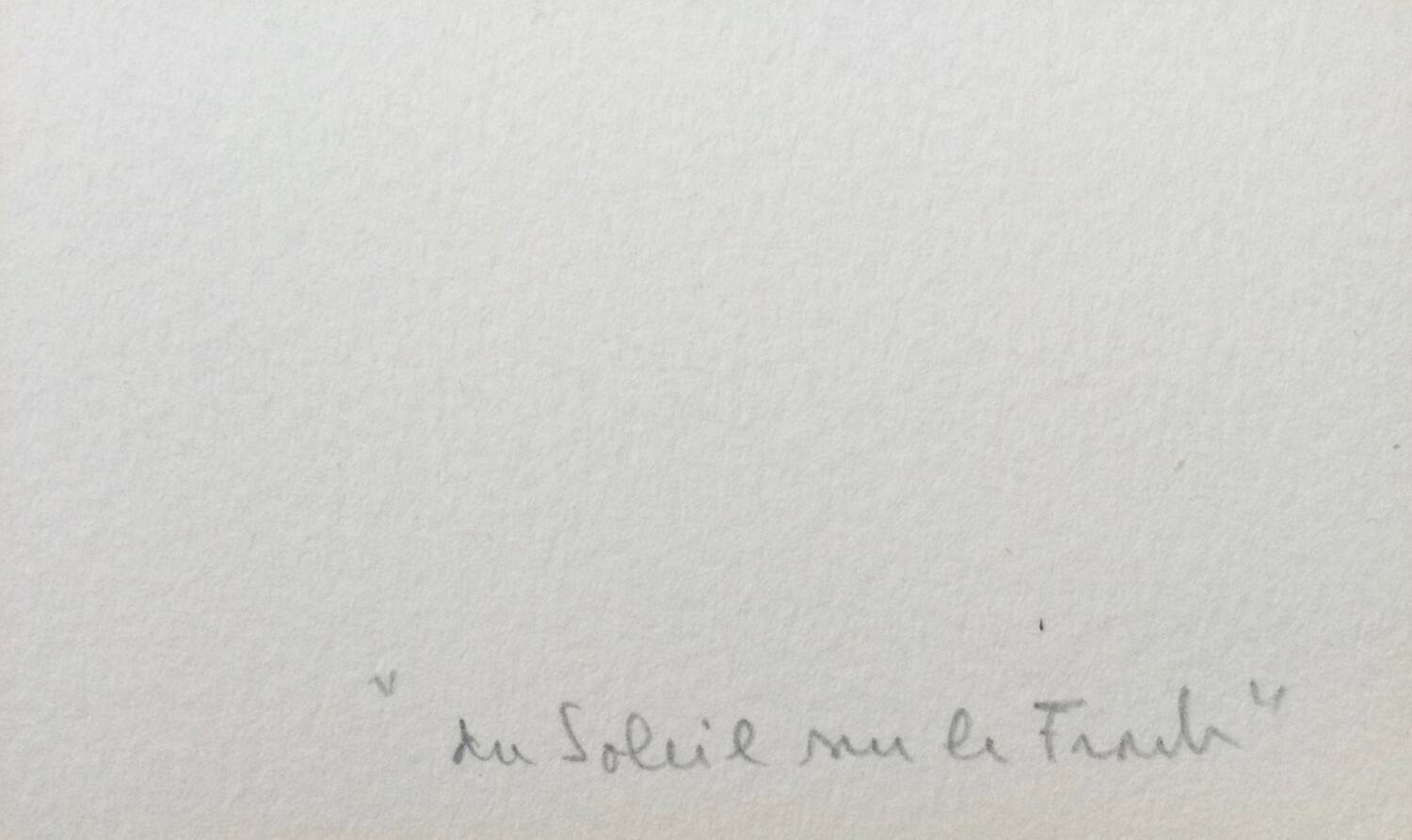 François ARNAL 1924-2012. Sun on the Cold, 1985. Lithograph.