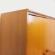 Armoire dressing moderniste vintage en teck et noyer des années 60 70