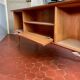 Grand bureau scandinave en bois milieu de siècle