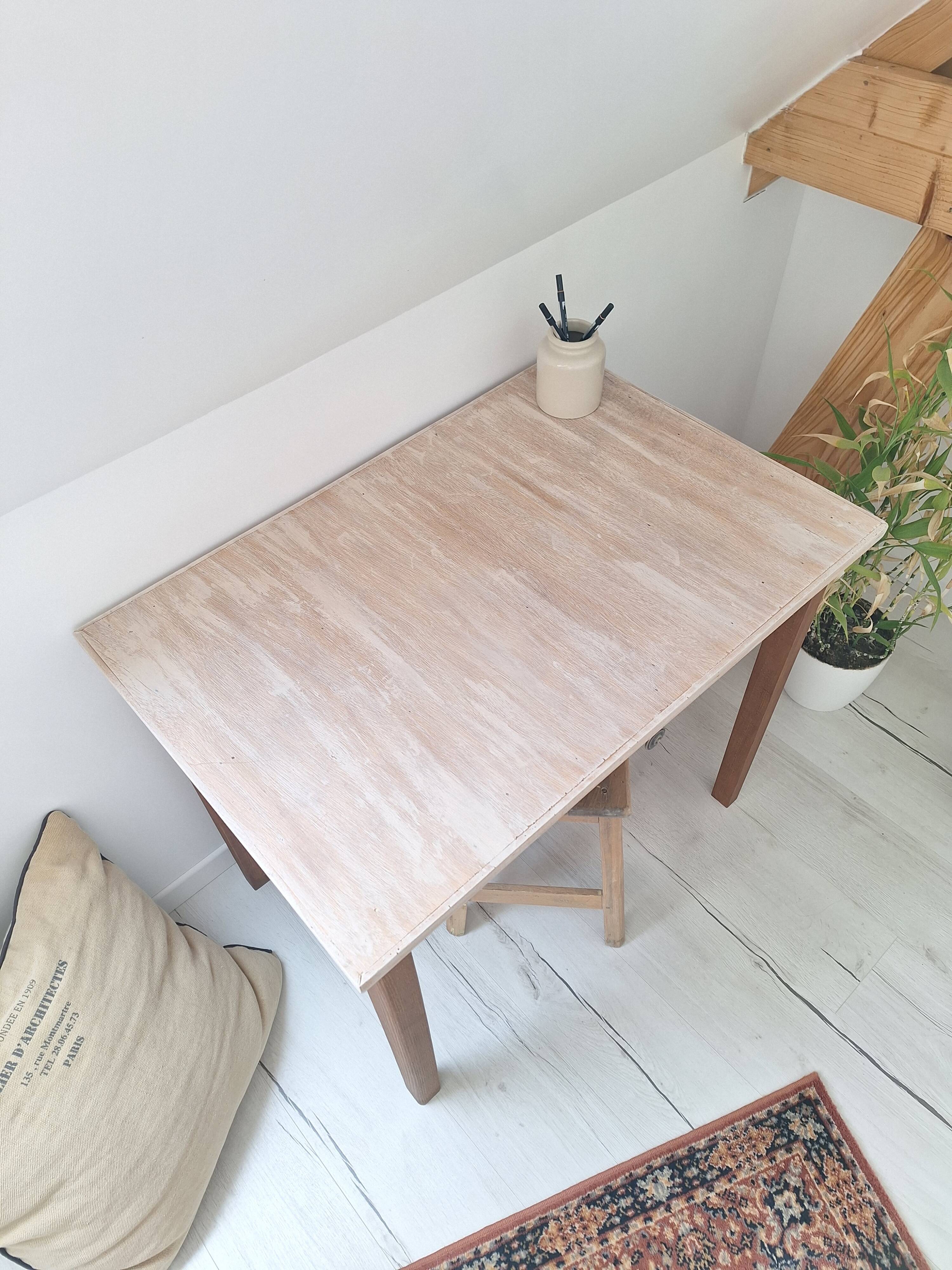 Bureau / Table d'appoint en bois de ferme style campagne
