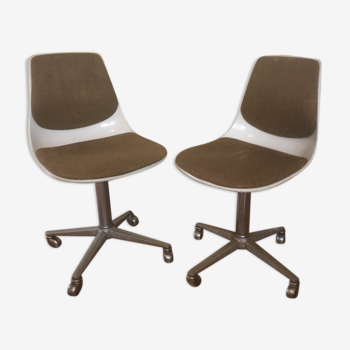 Paire de fauteuils pivotants années 70 de la marque Wilkhahn