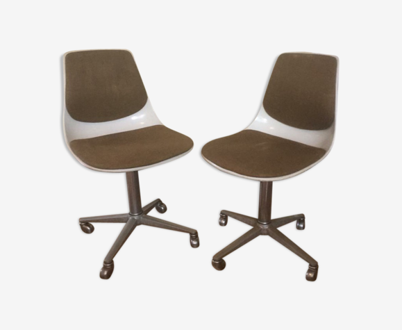 Paire de fauteuils pivotants années 70 de la marque Wilkhahn