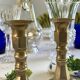Pair of brass candlesticks