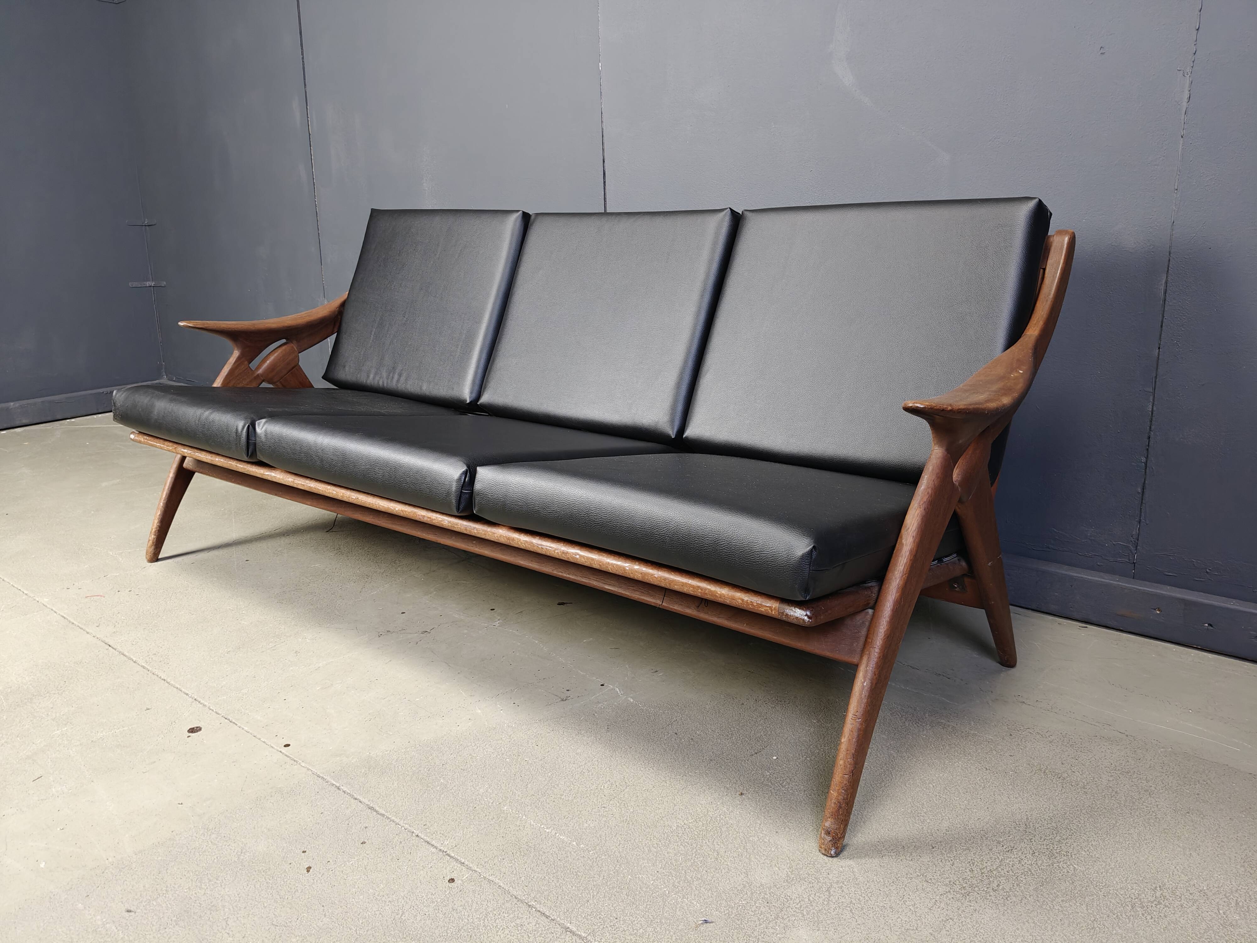 Vintage three seater 'de knoop' sofa by de ster Gelderland, 1960s