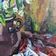 Mid 20th Century "Flower Jar" Swedish Modernist Still Life Oil Painting, Framed