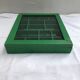 Old green wood showcase