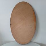 Antique oval mirror with bevelled glass