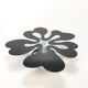 Mid century italian flower table chrome and glass, 1980s