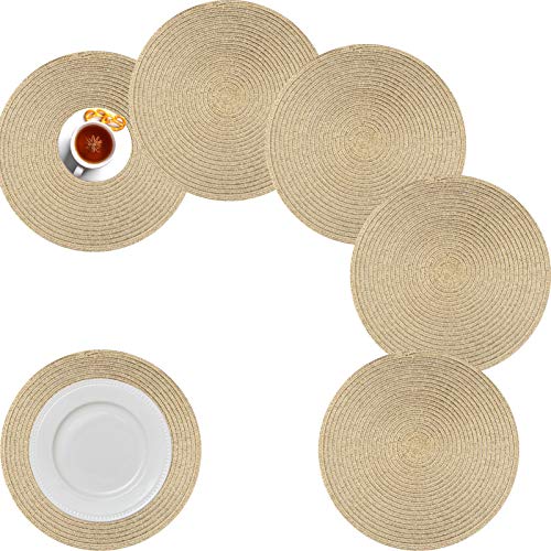 Lot of 6 sets of african table in natural raphia