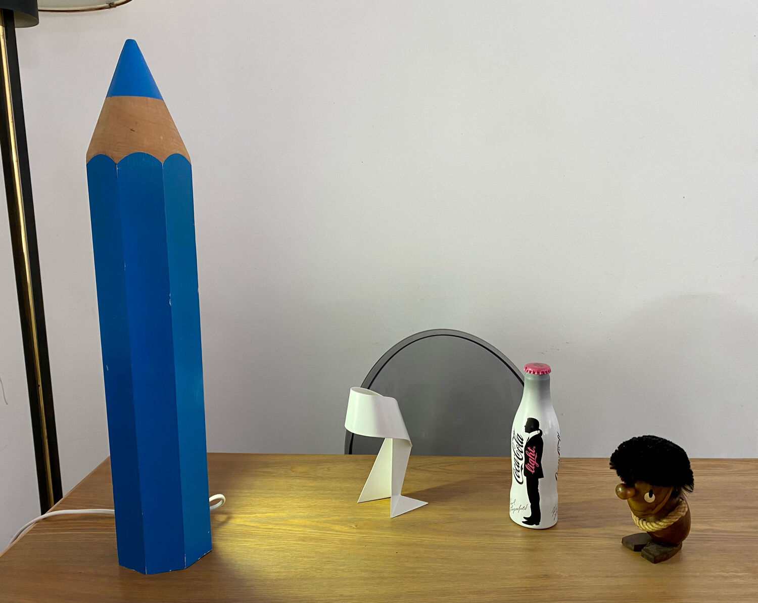 Stone pencil lamp Sala for Vilac Vintage minimalist 80s
