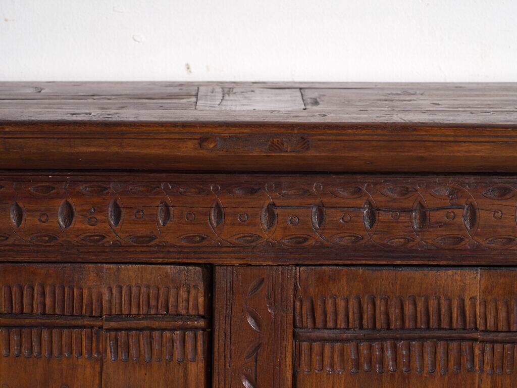 Antique carved pine wood buffet – Xinjiang, circa 1900