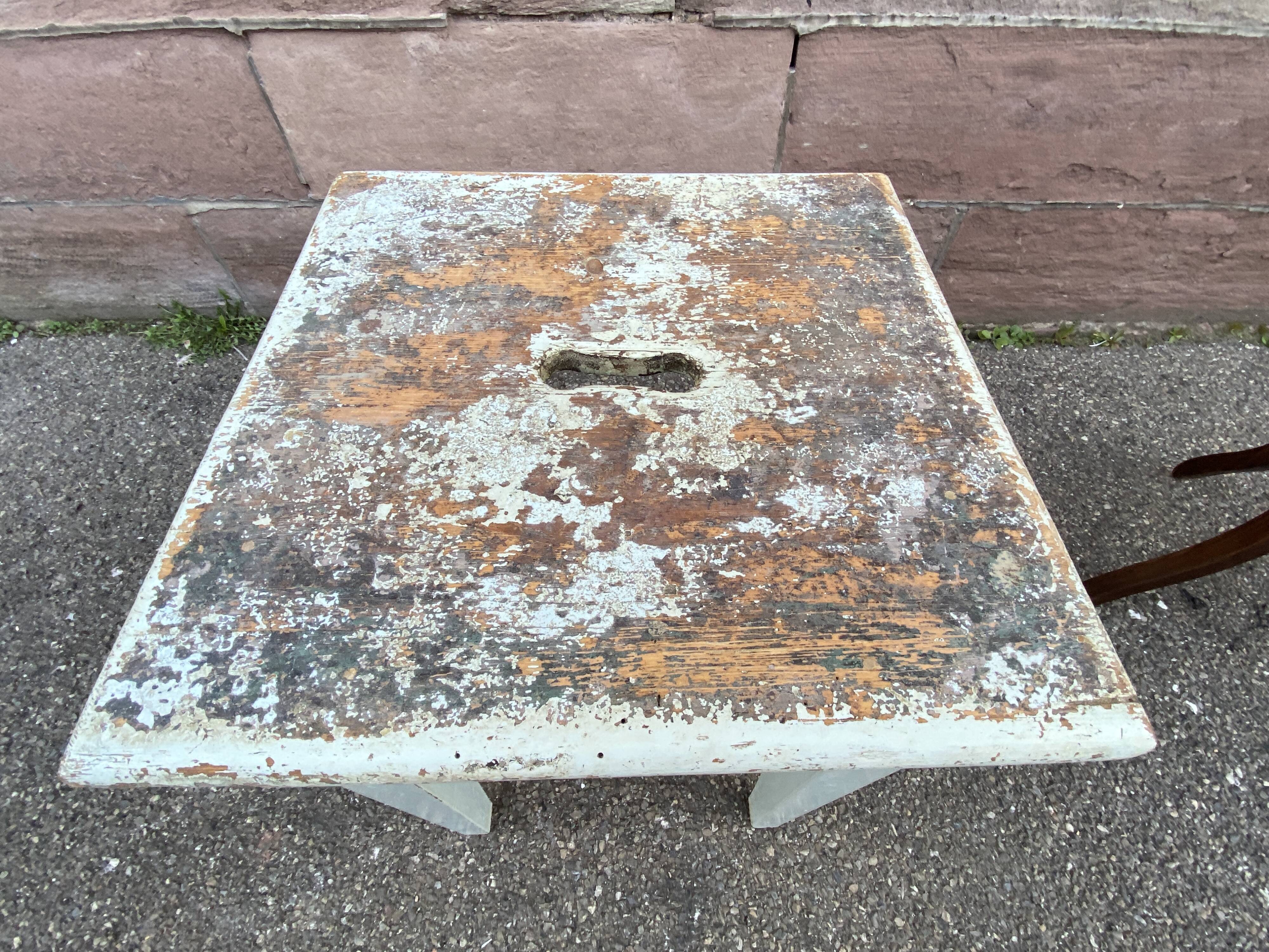 Rustic shabby chic stool
