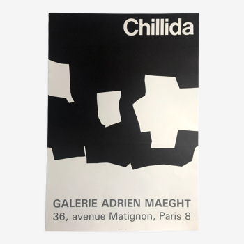 Poster in lithograph by Eduardo Chillida, Maeght Gallery, 1968