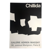 Poster in lithograph by Eduardo Chillida, Maeght Gallery, 1968