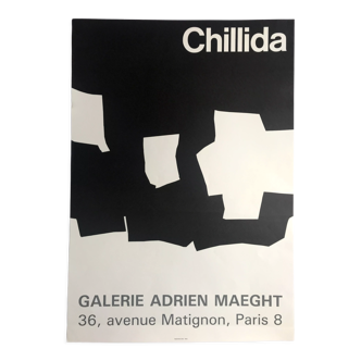 Affiche en lithographie d'Eduardo Chillida, Galerie Maeght, 1968