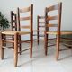 Set of 4 antique mountain chairs in the style of Charlotte Perriand