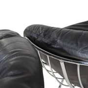 Set of 4 Pan Am dining chairs, chrome, leather by Gastone Rinaldi for RIMA,