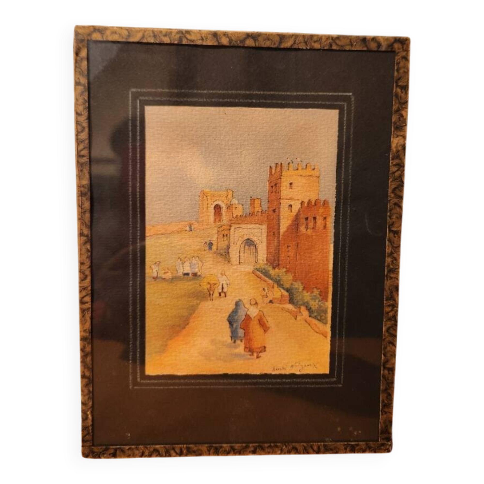 Orientalist watercolour signed Henri Noizeux