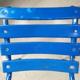 14 chaises bistrot métal bleu