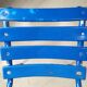 14 blue metal bistro chairs