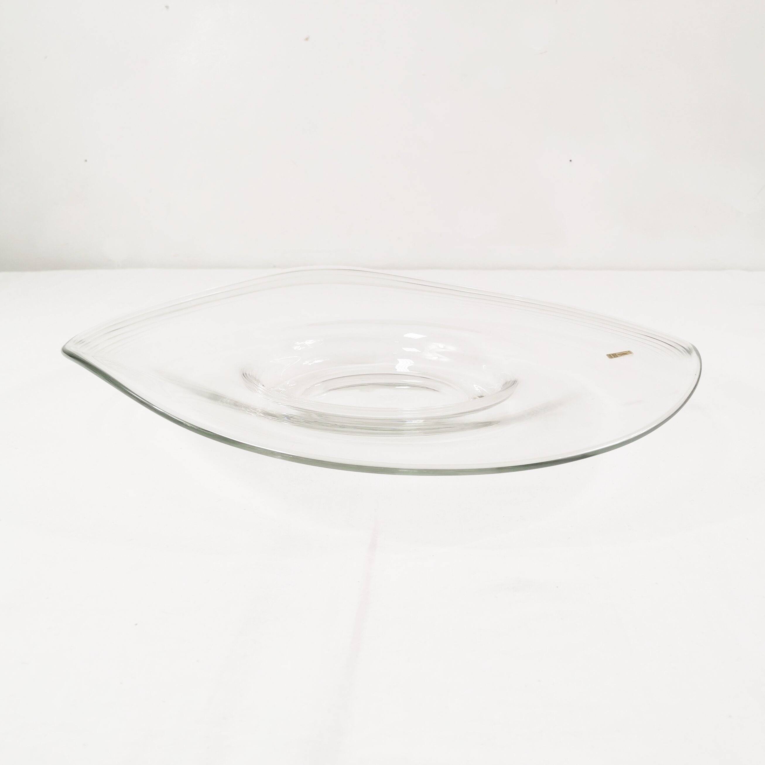 Large glass fruit platter Erwin Eisch, Germany 1960s