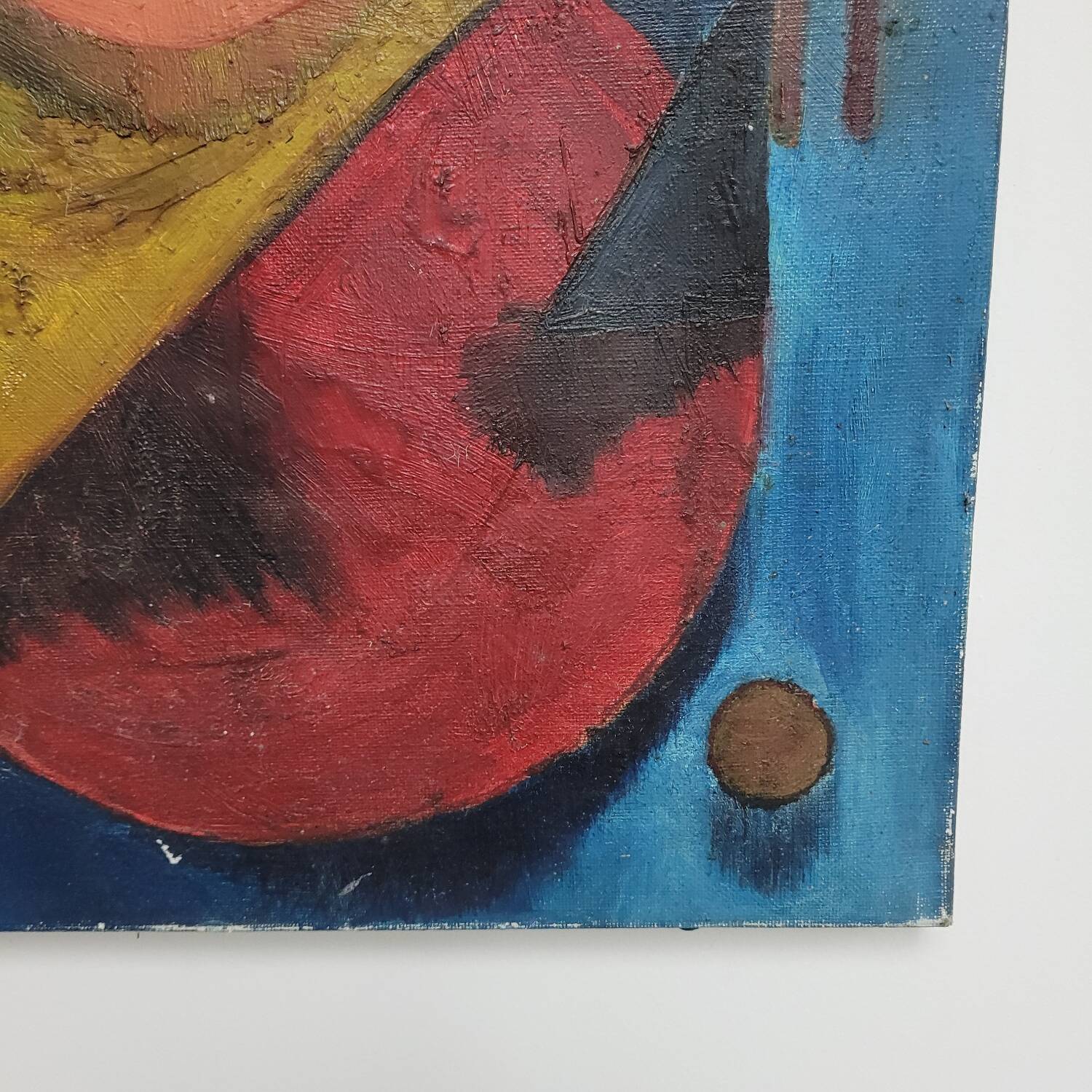 Old geometric painting painting year 1970