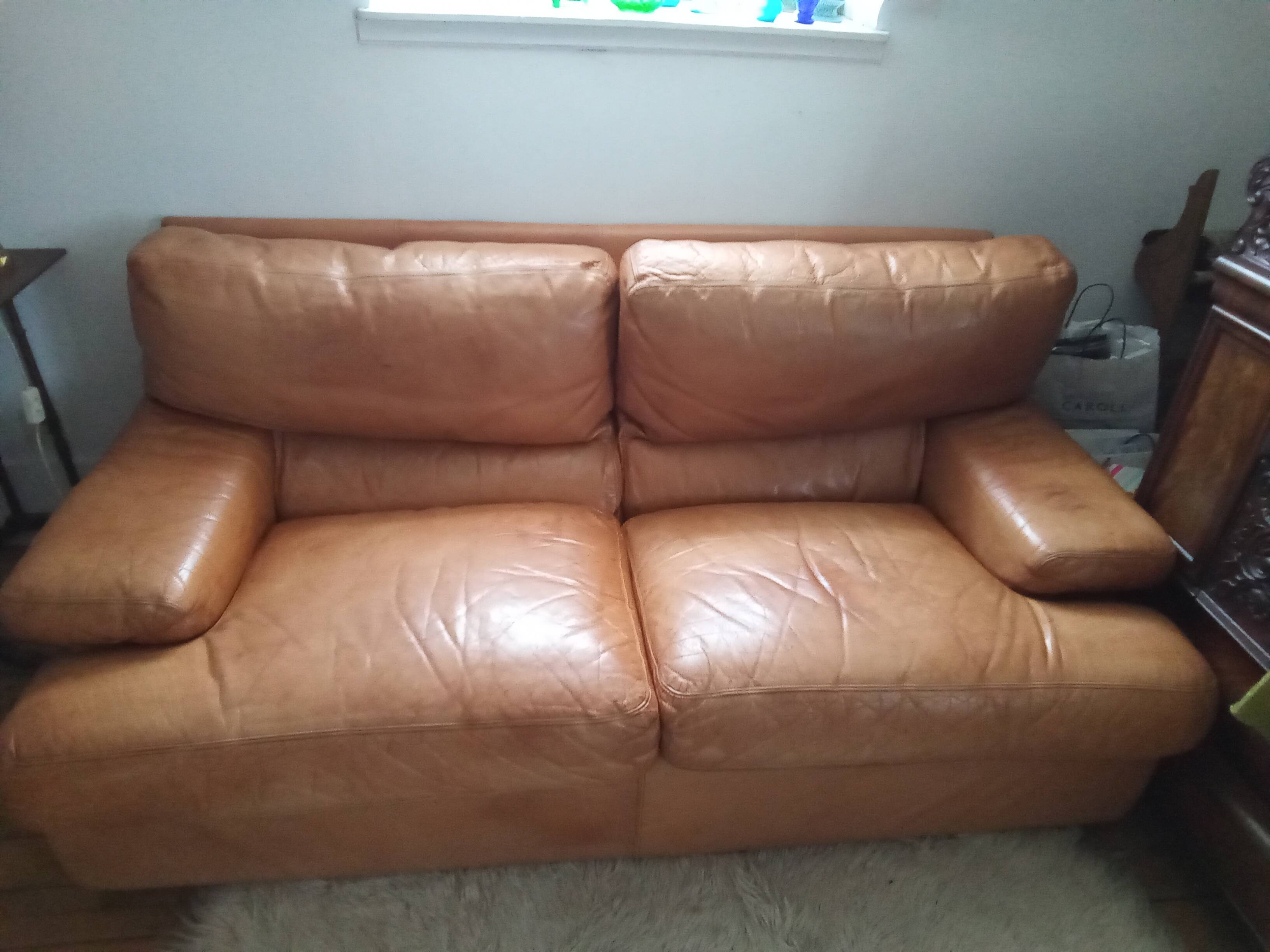 1970s leather sofa
