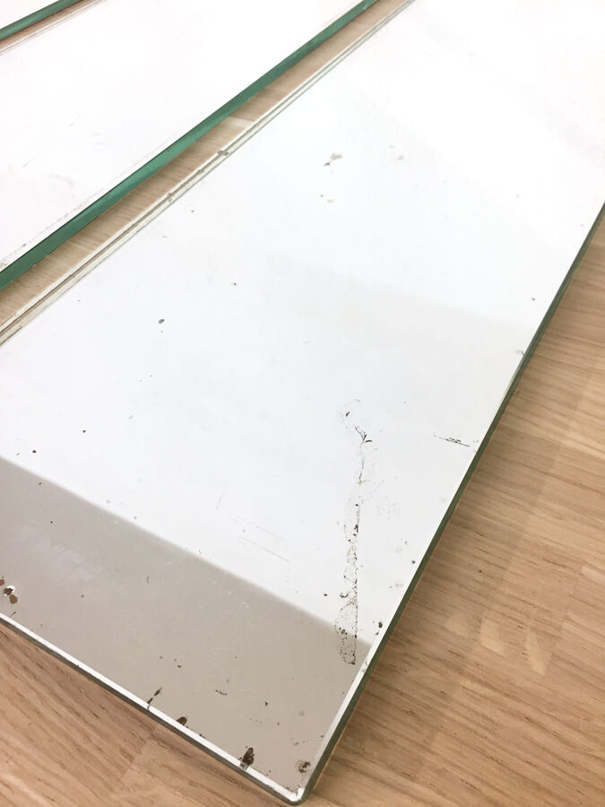 Triptych vintage SNCF wagon mirrors 1980