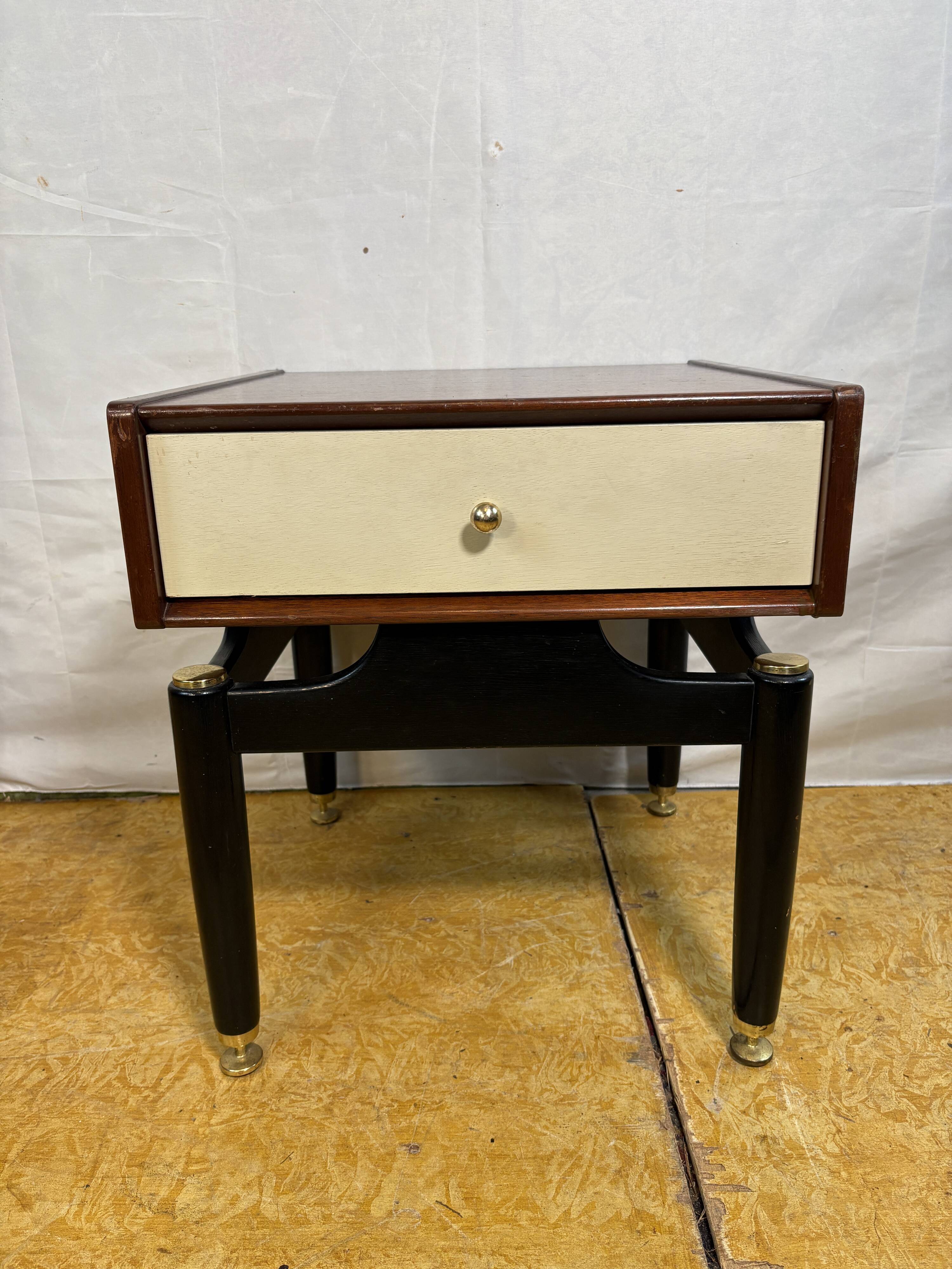 Mid-Century Retro Vintage Teak Side Table by G Plan Librenza “White China"