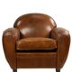 Vintage leather club armchair