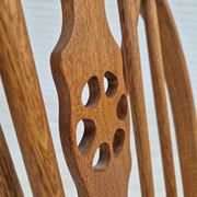 1960s, set of 4 scandinavian dining chairs in solid oak wood, original good condition.