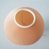 Cocoon lamp with pink pleated shade, 50's lighting