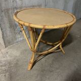 Rattan coffee table from the 70s