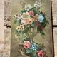 Oil on canvas with a bouquet
