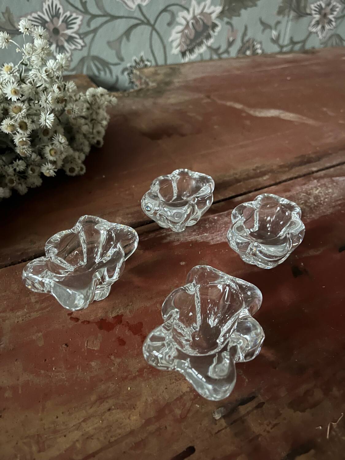 Daum crystal salt and pepper shaker duo