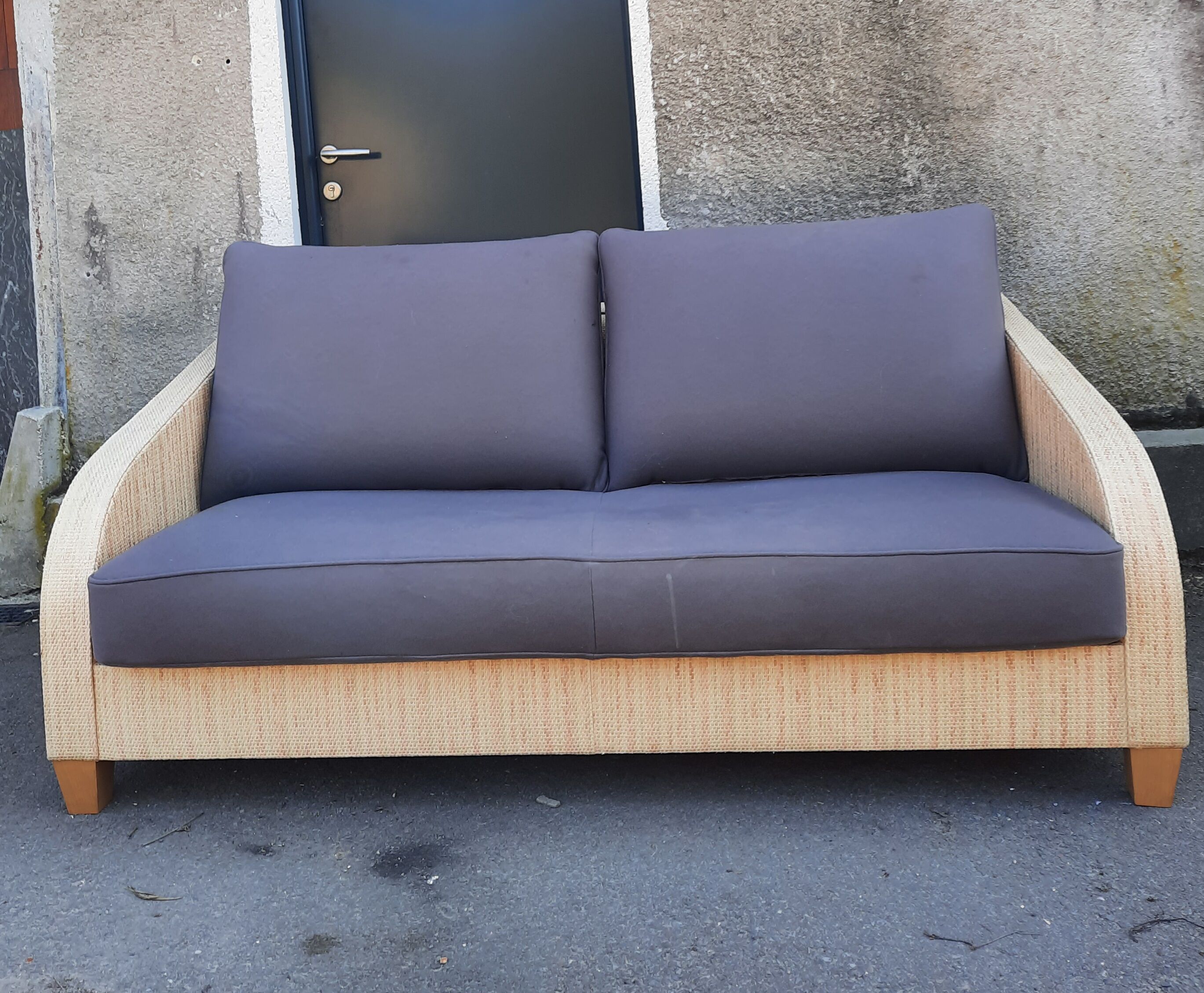 Yamakado hiroyuki sofa in woven wicker