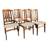 6 Danish teak chairs, Schionning & Elgaard, 1960