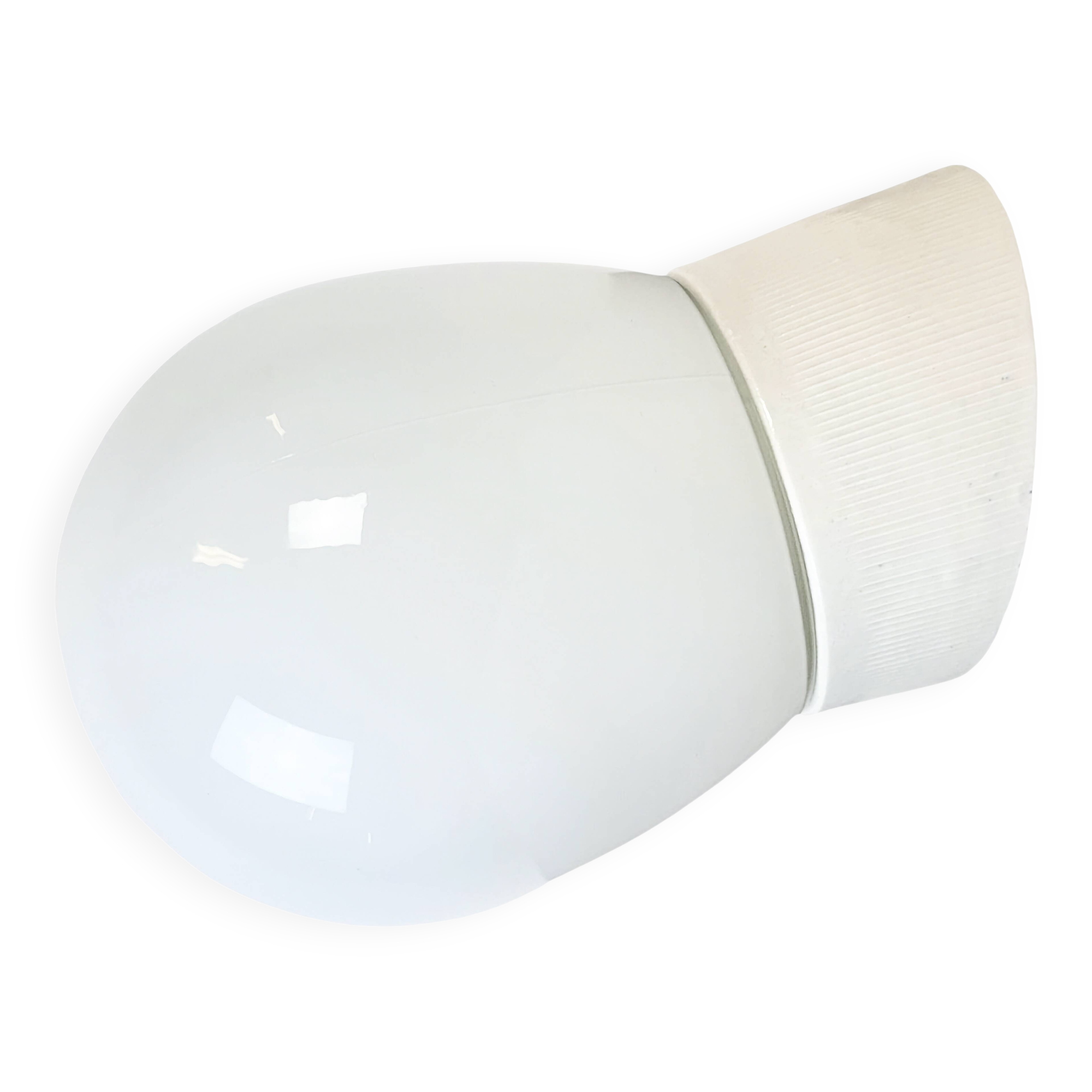 Vintage White Porcelain Wall Light, 1970s