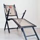 Transat ancien - chaise longue bois et cannage