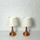 Pair of table lamps Orient copper finish Jo Hammerborg for Fog & Morup, Denmark, 1960s