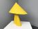 Large yellow table lamp, aluminium and iron, unique piece, custom-made, France, 1950s